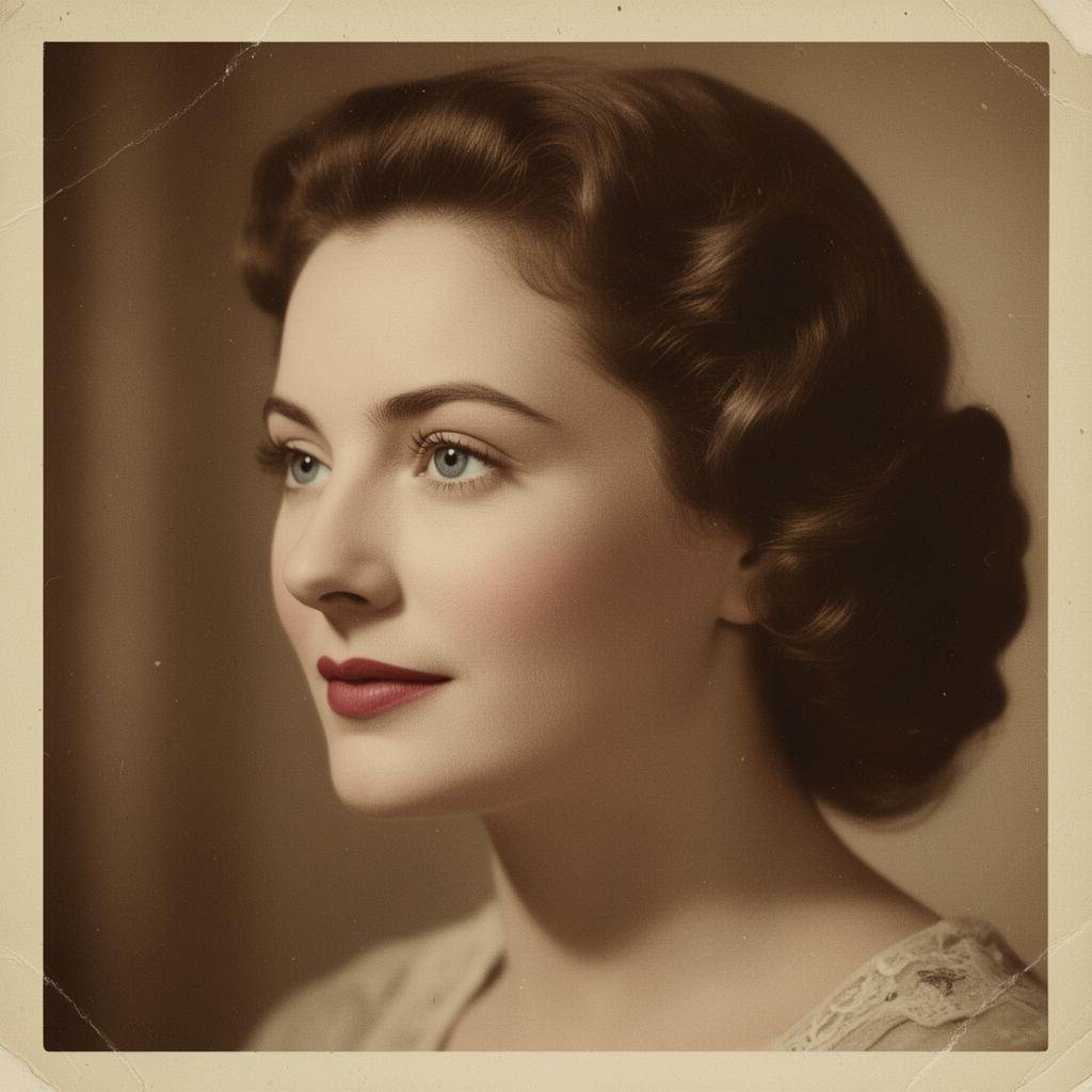 Restored vintage portrait of a woman